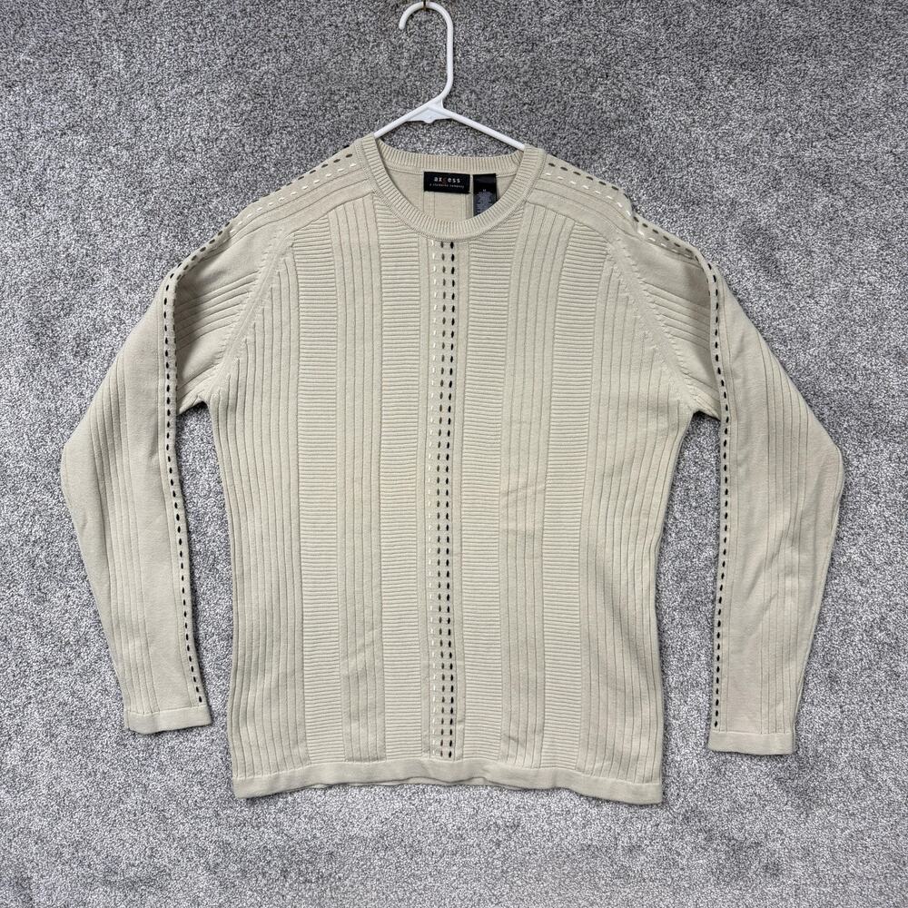 Vintage 90s Y2K Axcess Sweater M Textured Grandpacore Hip Hop Biggie Streetwear